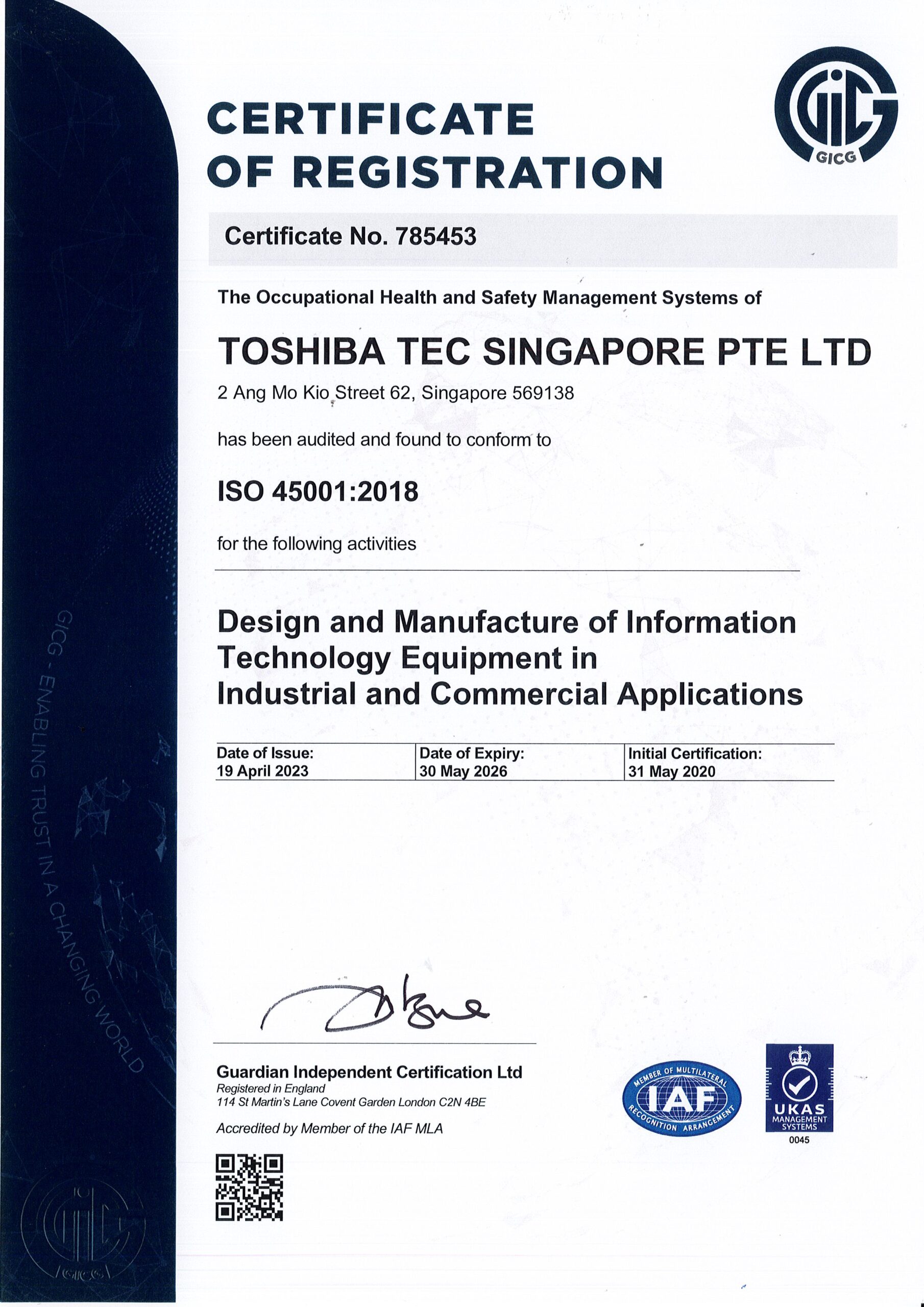 TSE & TIE ISO 45001 (Expiry 20260530)